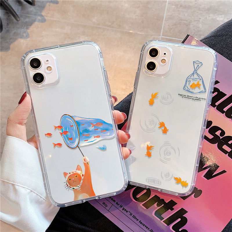 Apple Iphone 15 Pro Max - 사랑스러운 물고기 클리어 폰 케이스 아이폰