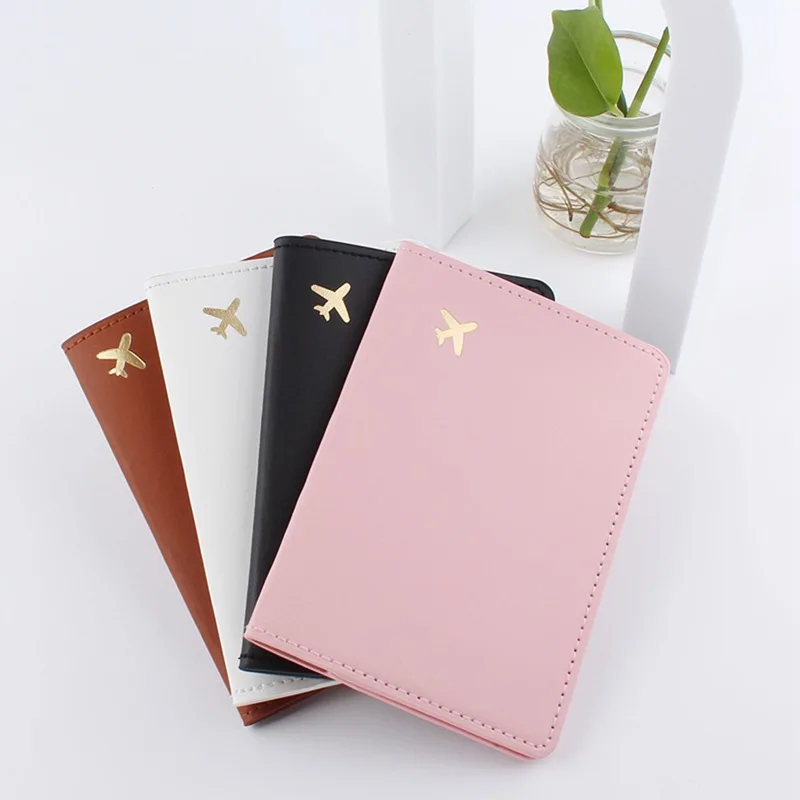 Leather Passport Cover - 간단한 패션 여권 홀더 가방 여행