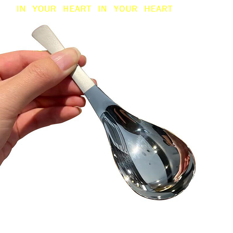 Gold Cutlery Flatware - 【X】스테인리스 스틸 수프 스푼 가정용 주방용