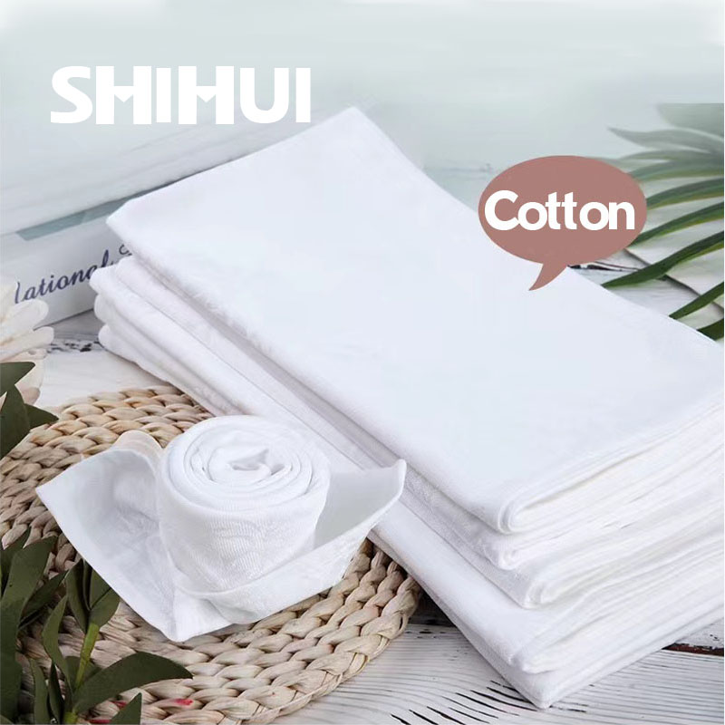 Linen Napkin Set - 호텔 100% 코 튼 두꺼운 흰색
