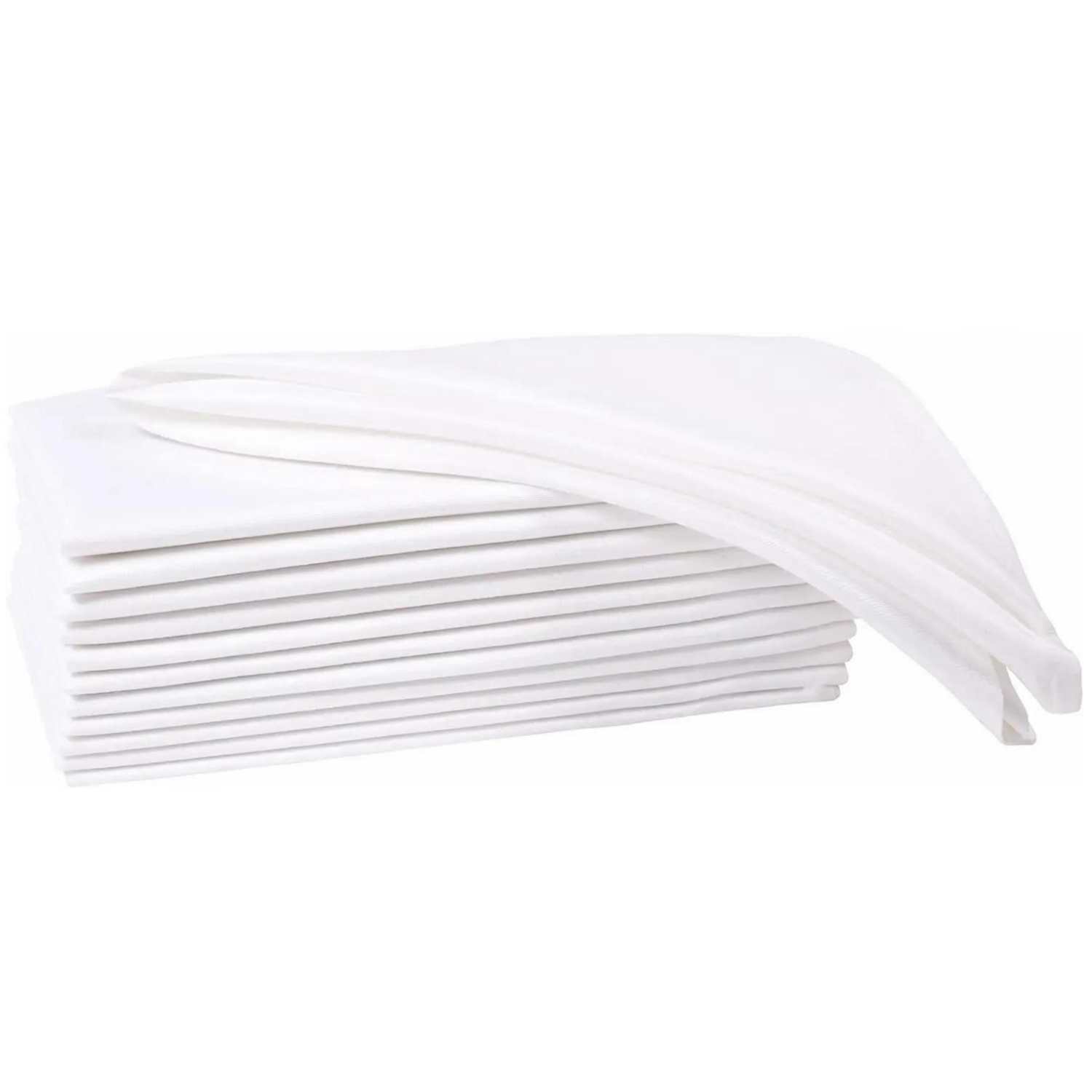 Linen Napkin Set - 6개 100% 면 디너 냅킨 흰색
