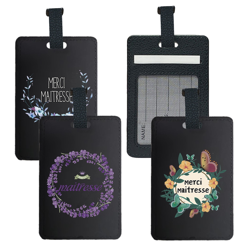 Leather Passport Cover - Pu 휴대용 여행 수하물 태그 맞춤형