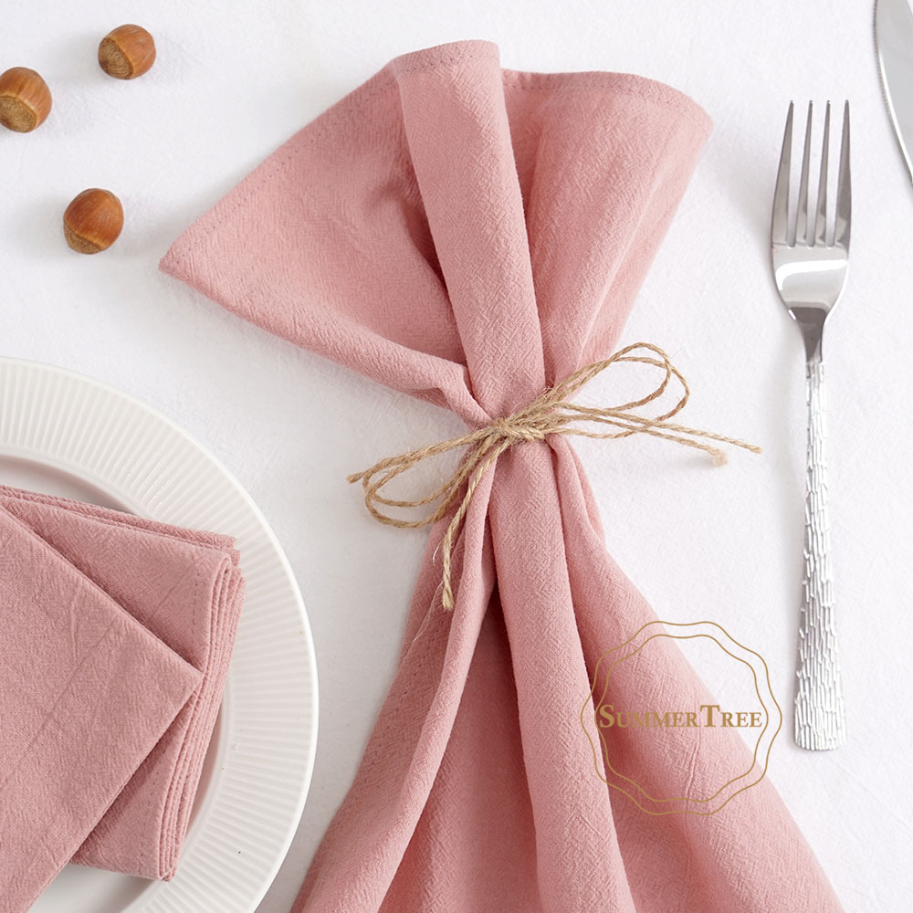 24개입 40cm X 40cm 천 냅킨 세탁 가능 재사 - Linen Napkin Set 리뷰 및 가격