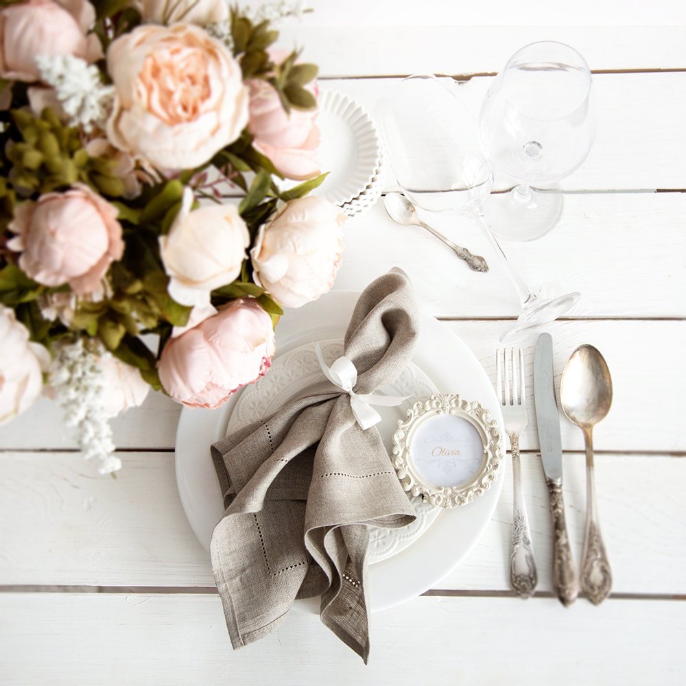 6 조각 흰색 Hemstitch 냅킨 칵테일 냅킨 파티 - Linen Napkin Set 리뷰 및 가격