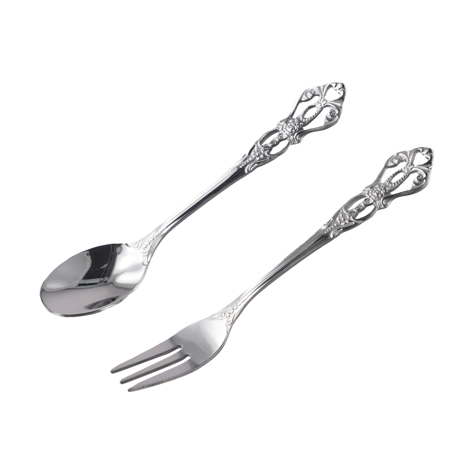 1쌍 빈티지 골드 스푼 포크 수저 세트 스테인리스 스틸 - Gold Cutlery Flatware 리뷰 및 가격