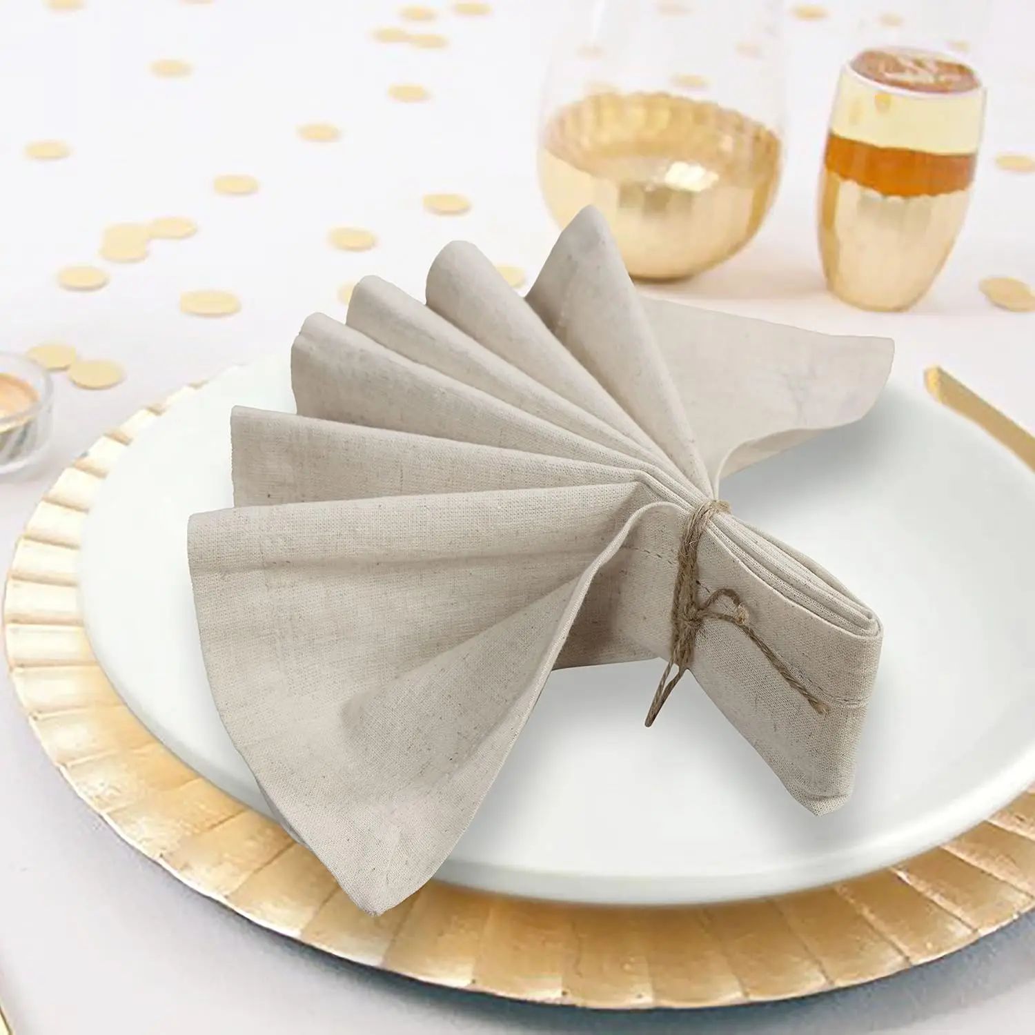 6개 100% 린넨 디너 냅킨 자연 냅킨 부드럽고 흡수 - Linen Napkin Set 리뷰 및 가격