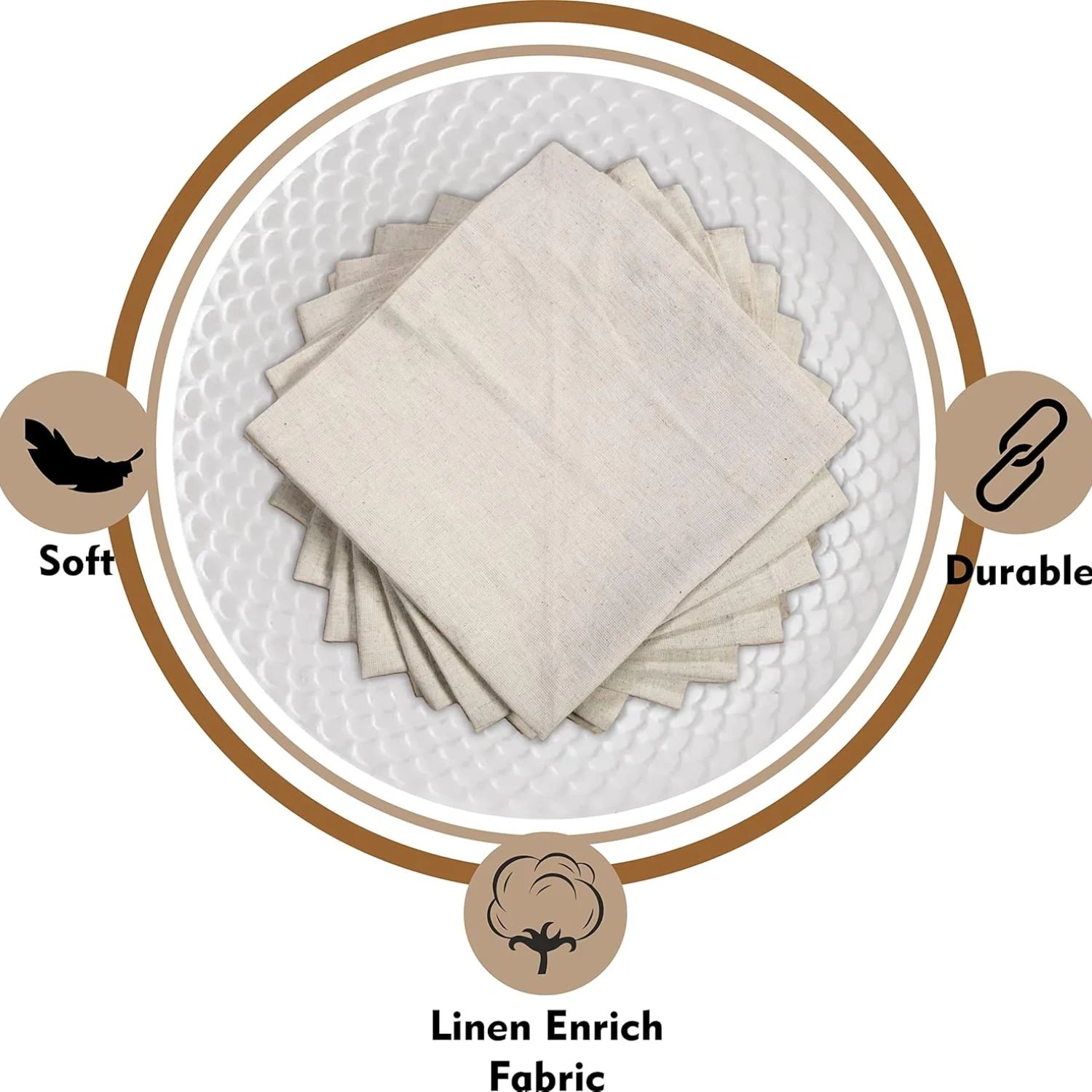 6개 100% 린넨 디너 냅킨 자연 냅킨 부드럽고 흡수 - Linen Napkin Set 리뷰 및 가격