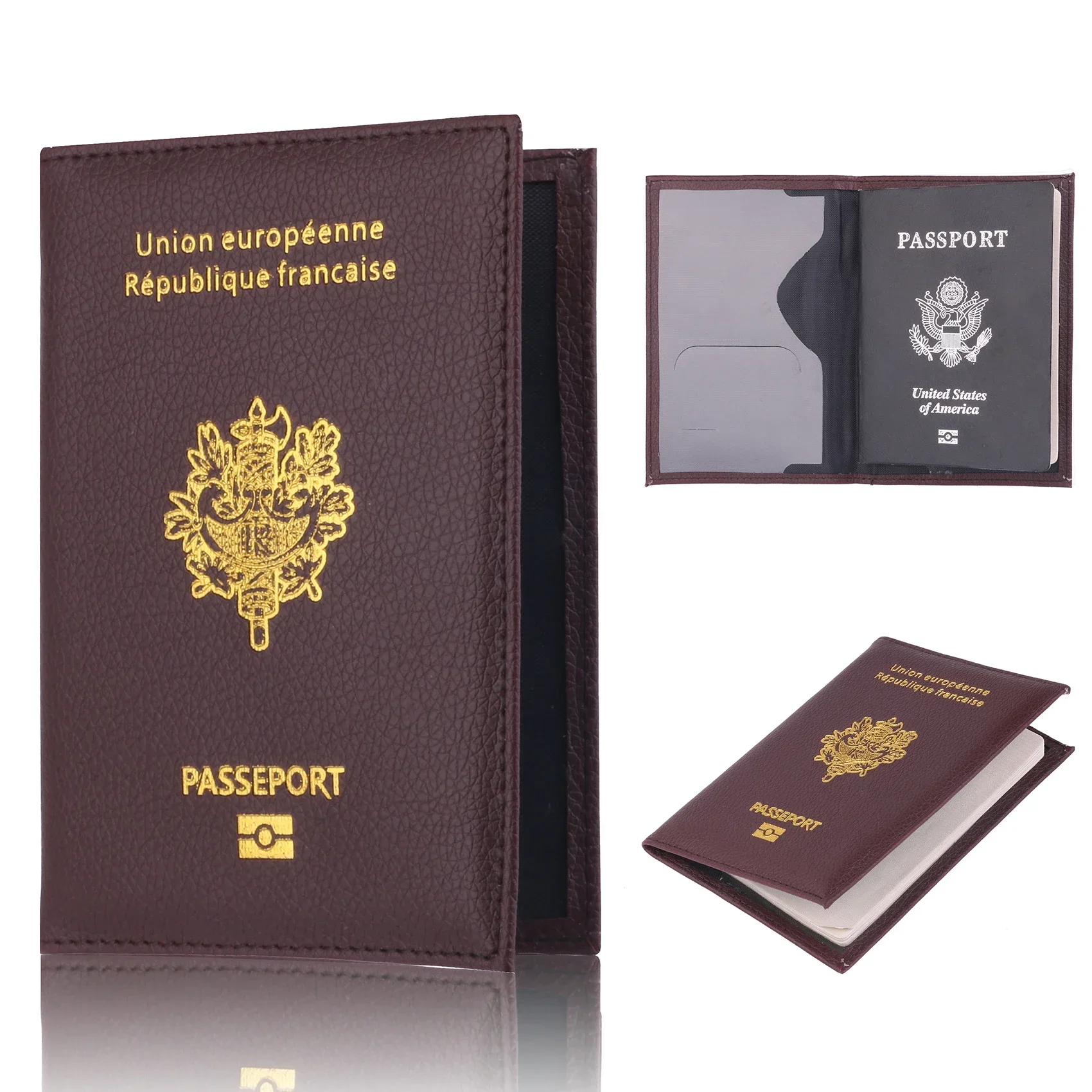 여행용 PU 가죽 거치대 커버 케이스, 보호 다기능 I - Leather Passport Cover 리뷰 및 가격