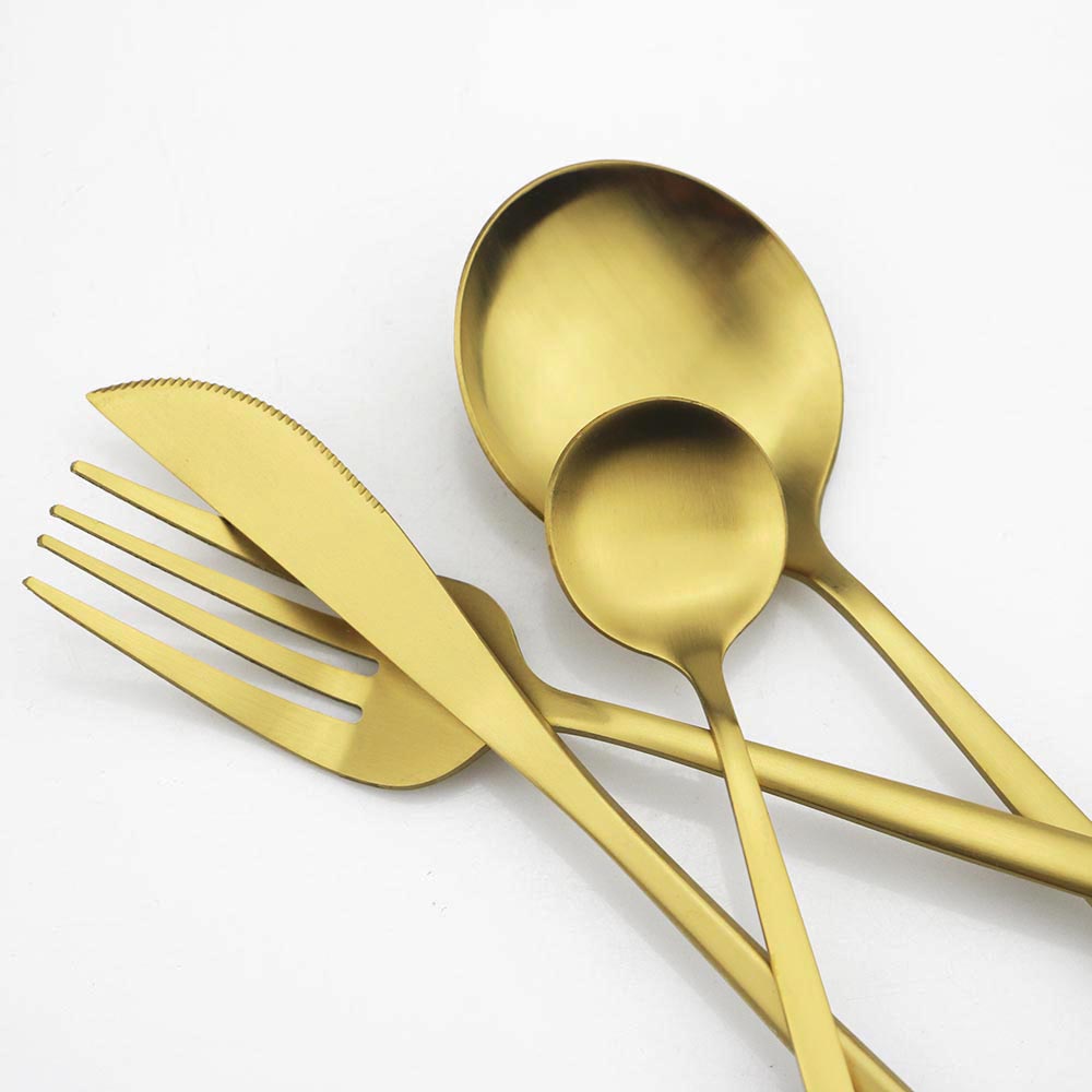 6Pcs 디저트 아이스크림 교반 커피에 대 한 매트 스 - Gold Cutlery Flatware 리뷰 및 가격