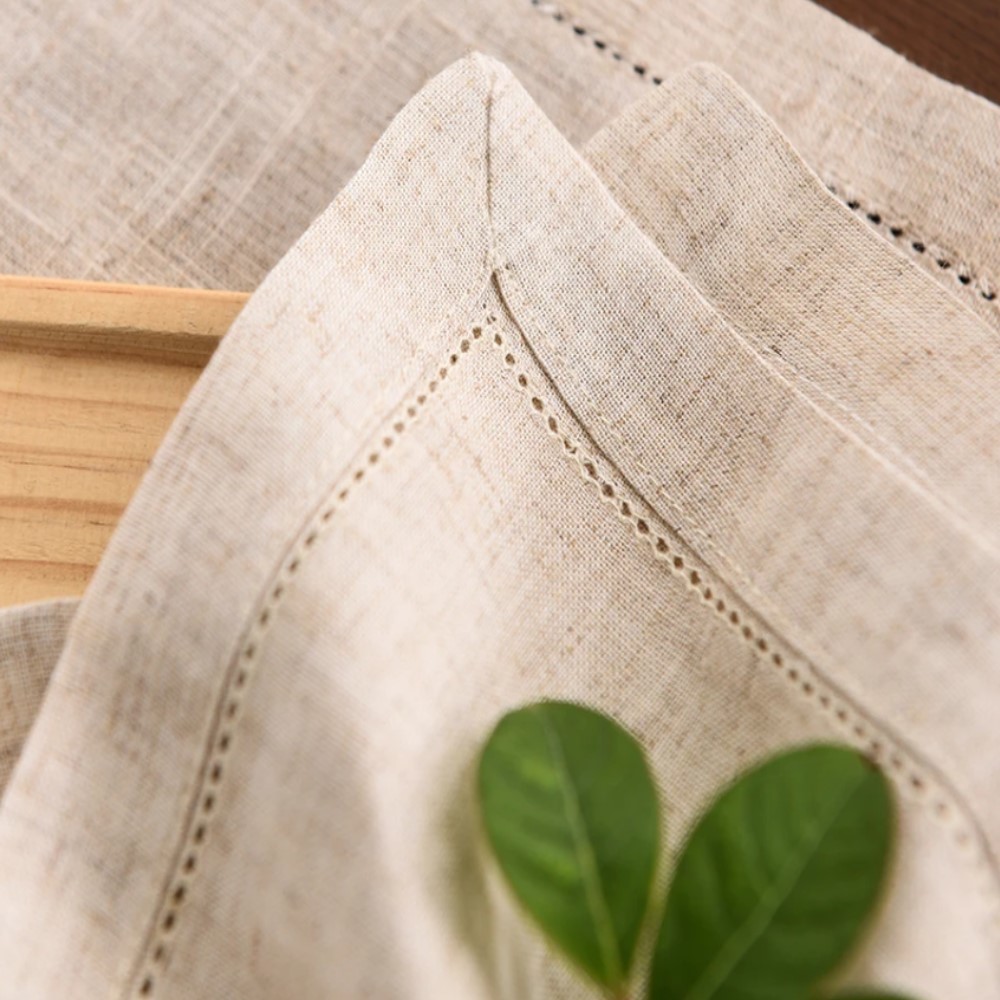 1/5/10개 헤밍스티치 리넨 카키 냅킨 천 냅킨 자연 - Linen Napkin Set 리뷰 및 가격