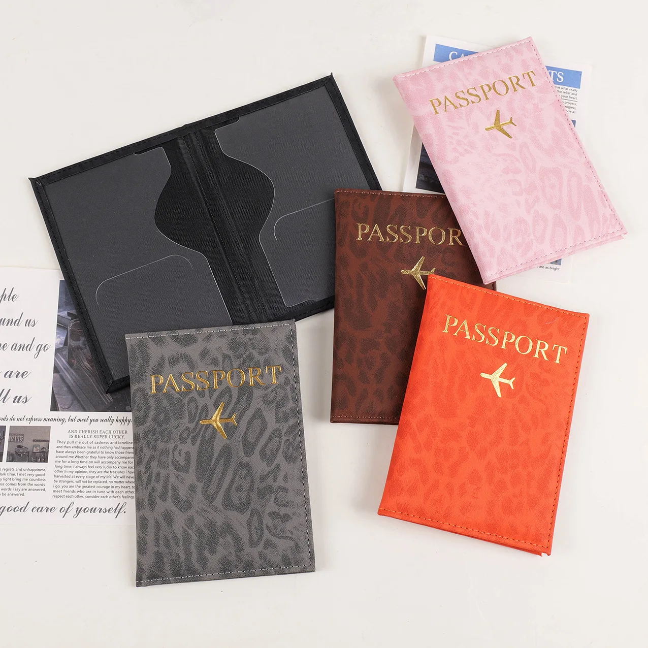 레오파드 프린트 여행용 여권 홀더 커버 케이스 여성용  - Leather Passport Cover 리뷰 및 가격