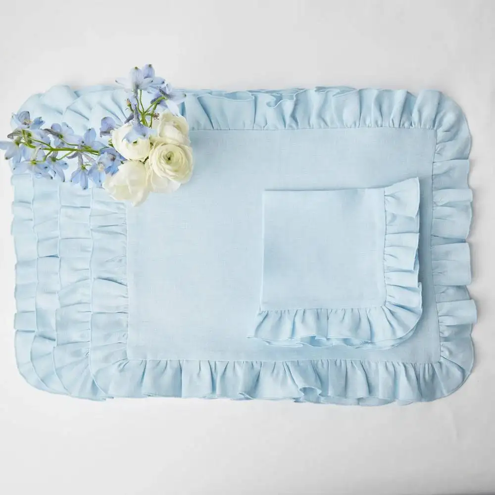 6개 세트 100% 린넨 냅킨 웨딩 디너 솔리드 컬러  - Linen Napkin Set 리뷰 및 가격
