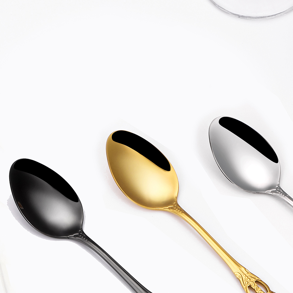 골드 디저트 스푼, 스테인리스 스틸 커트레이 아이스크림 - Gold Cutlery Flatware 리뷰 및 가격
