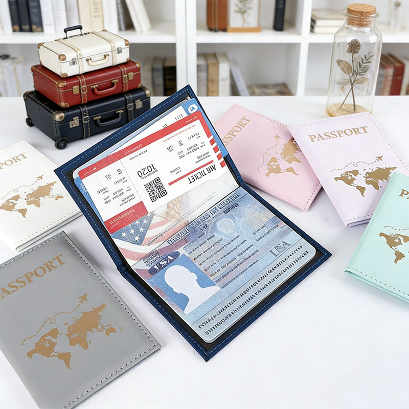 패션 여권 보호 커버 월드 패턴 여행 여권 홀더 지갑  - Leather Passport Cover 리뷰 및 가격