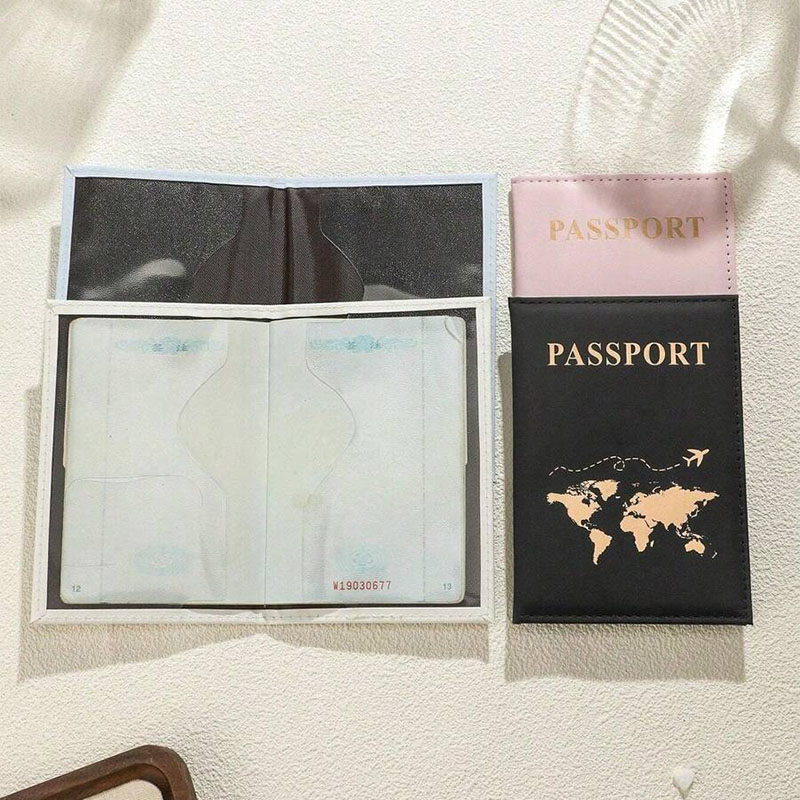 패션 여권 보호 커버 월드 패턴 여행 여권 홀더 지갑  - Leather Passport Cover 리뷰 및 가격